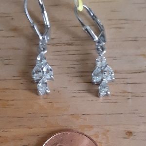 Brazilian Goshenite Plat over Sterling Silver Earr